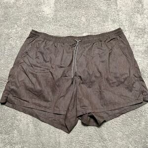 Athleta Shorts Womens XXL Marin 5" Board Grey Striped Drawstring Lounge Beach